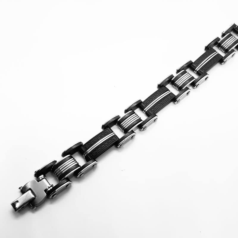 Polyurethane and Stainless Steel Bracelet