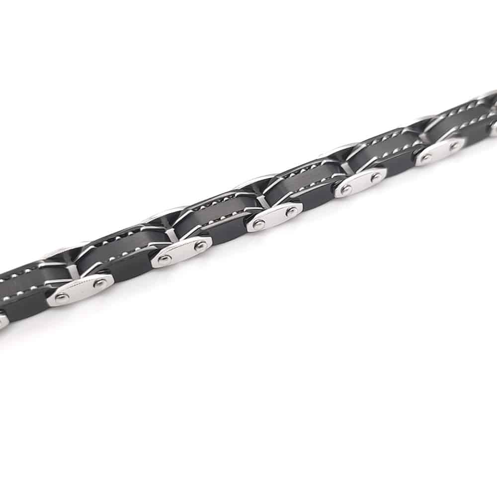 Double Side Reversible White Carbon Fibre Bracelet