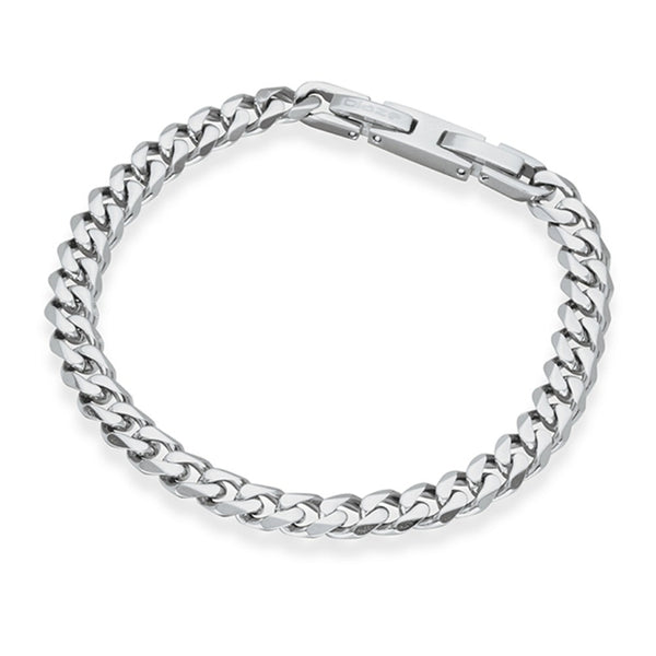Adjustable Stainless Steel Cuban Link Bracelet Matte