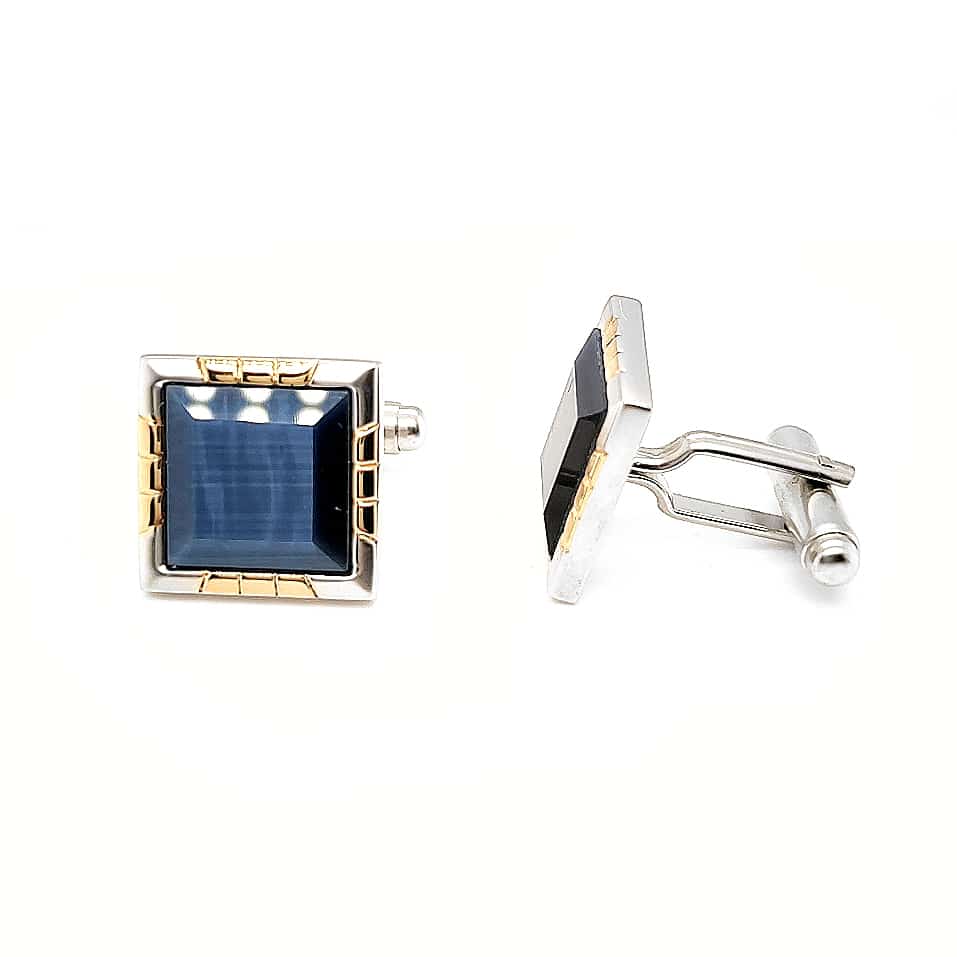 Blue Cat's Eye Cufflinks