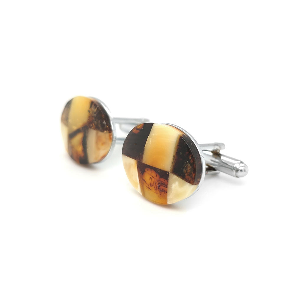 Genuin Baltic Amber Oval Shape Cufflinks