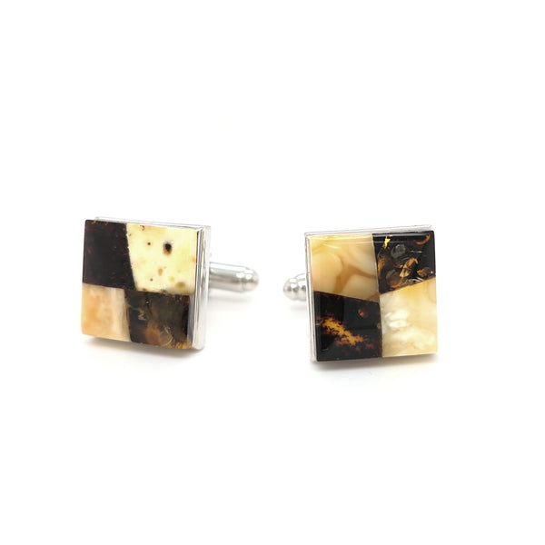 Genuin Baltic Amber Square Shape Cufflinks