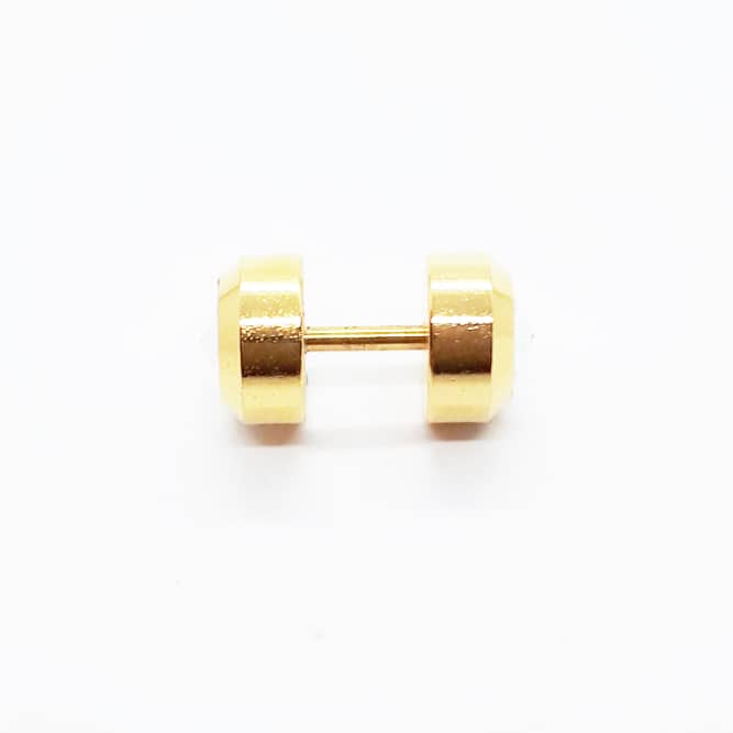 Stainless Steel 8mm Double Side Crystal Earring