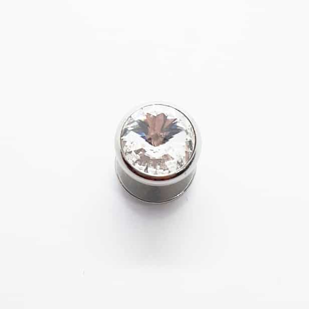 Stainless Steel 10mm Crystal Earring