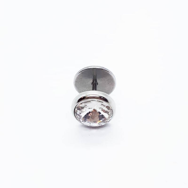 Stainless Steel 10mm Crystal Earring