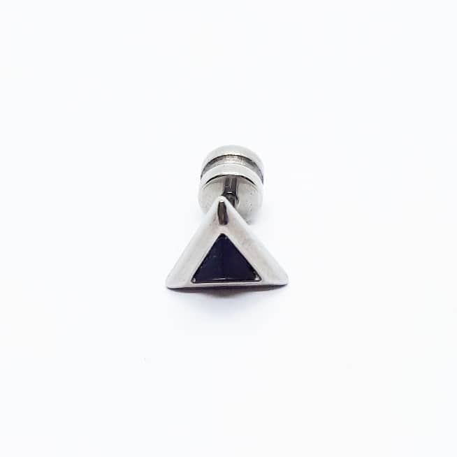 Stainless Steel Triangle Crystal Earring