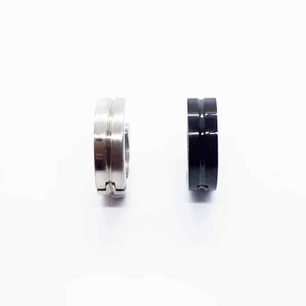 Stainless Steel Hoop Matte and High Polished Earring ME095-ME2873-2