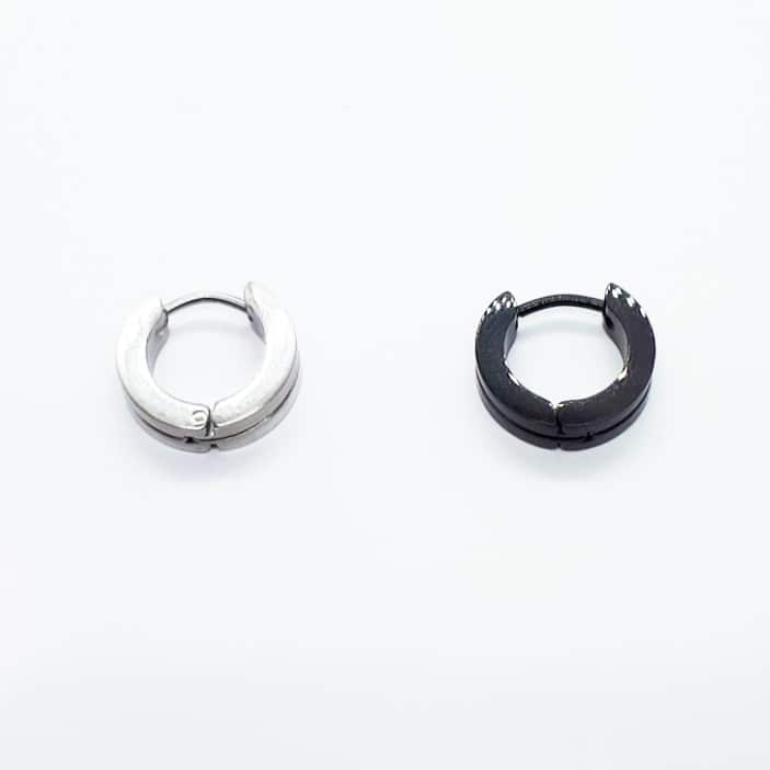 Stainless Steel Hoop Matte and High Polished Earring ME095-ME2873-3