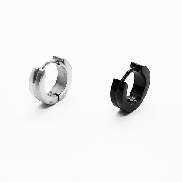 Stainless Steel Hoop Matte and High Polished Earring ME095-ME2873
