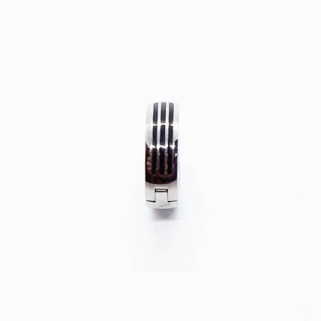 Surgical Steel Striped Hoop Earring ME097-3