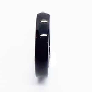 Stainless Steel Huggie Black