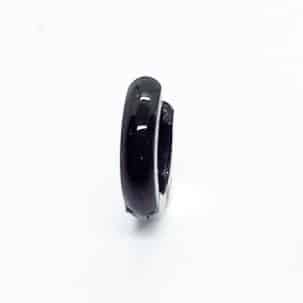 Stainless Steel Huggie Black