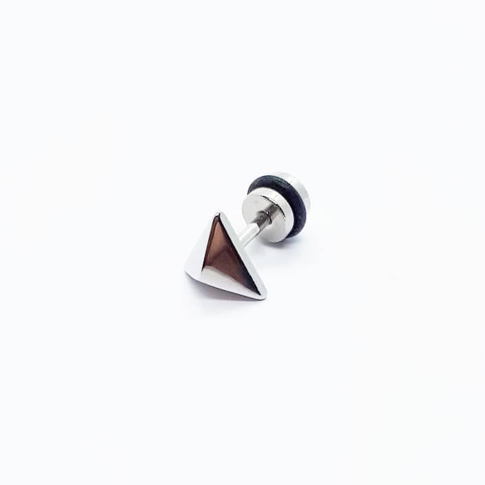 Stainless Steel Pyramid Earring