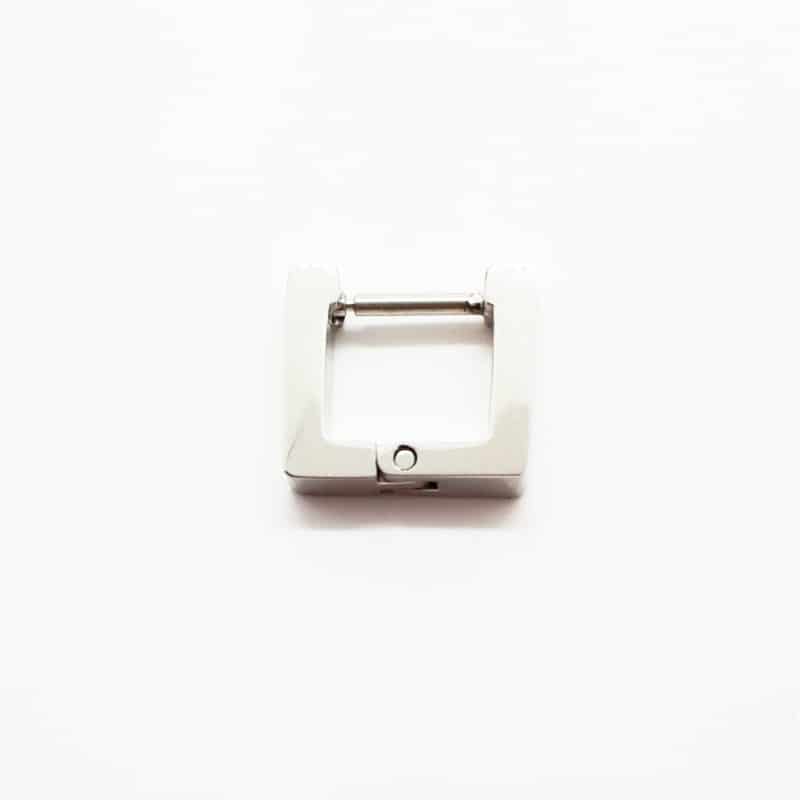 Stainless Steel Square Hinge Style Single Earring