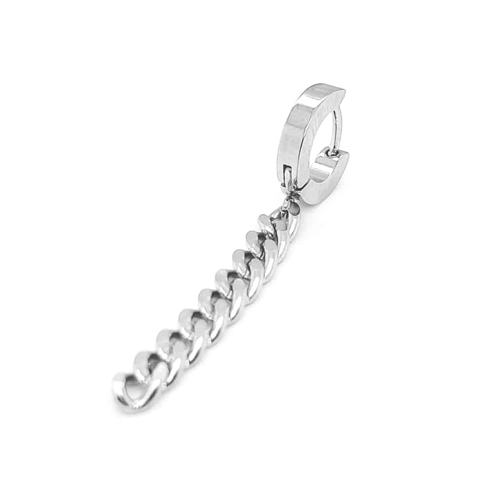 Stainless Steel Single Drop Chain Earring