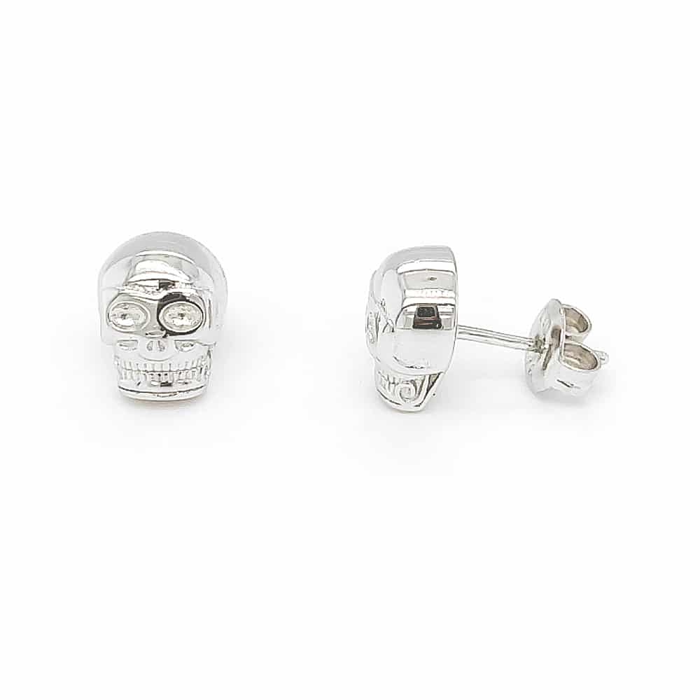 Sterling Silver Scull Stud Earrings