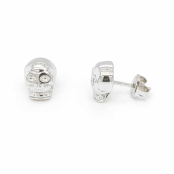 Sterling Silver Scull Stud Earrings