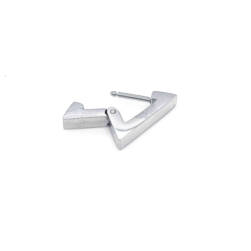 Triangle Shaped Hoop Earring