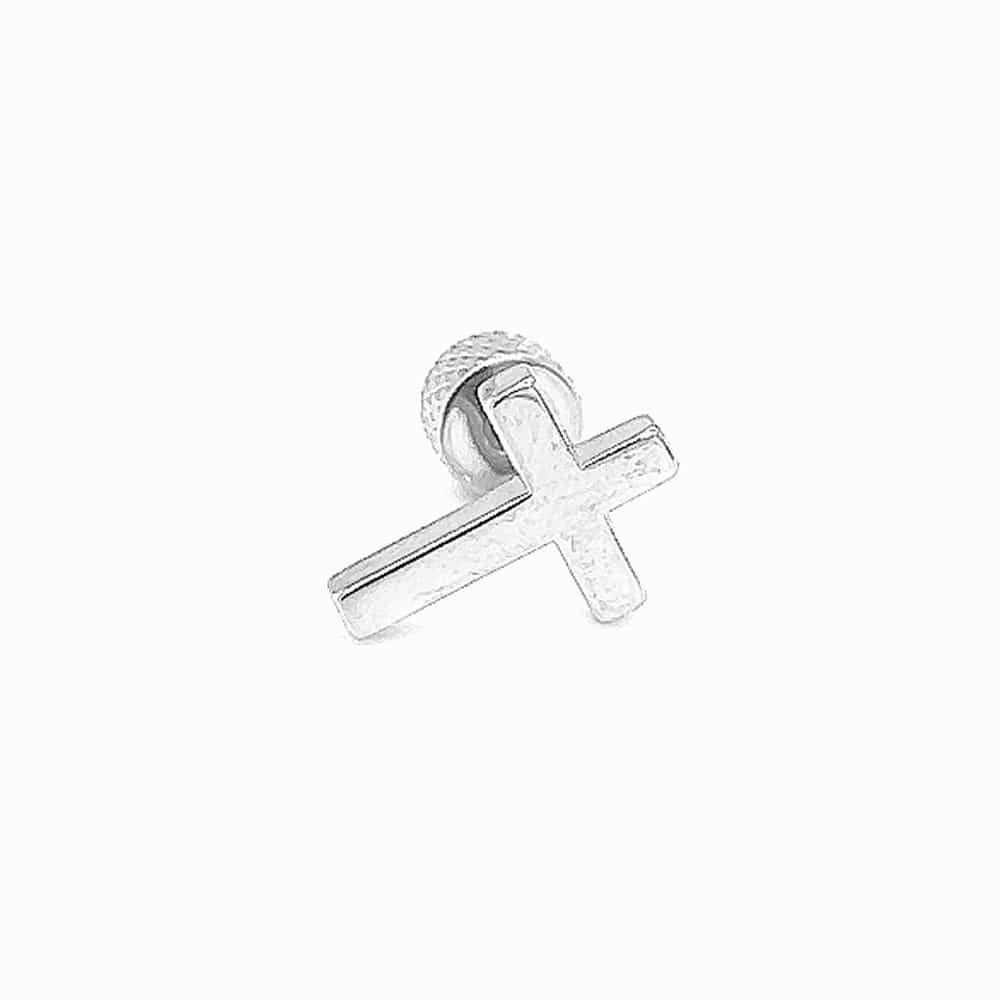 Stainless Steel Cross Stud Earring