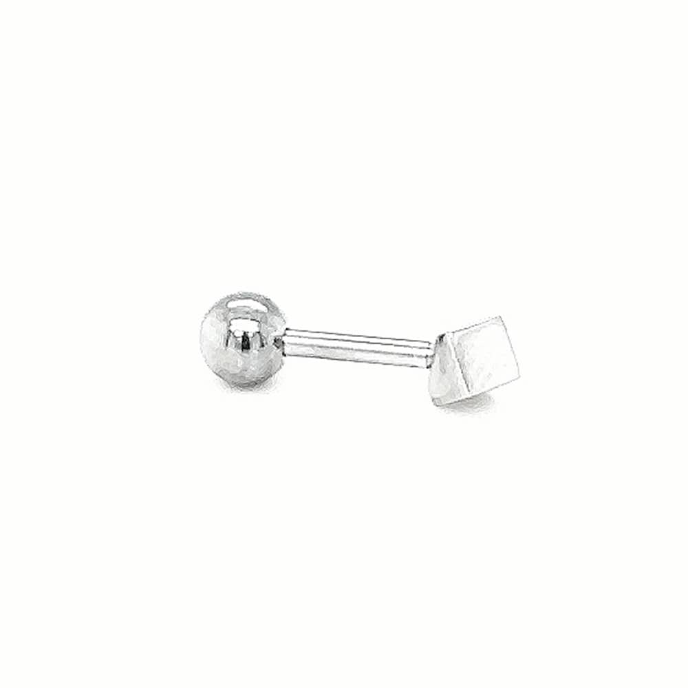 Stainless Steel Cube Stud Earring