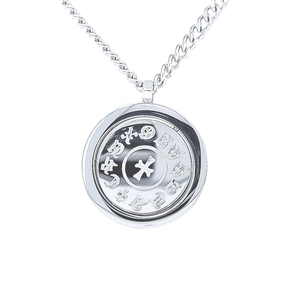 Stainless Steel Two Face Spinning Necklace