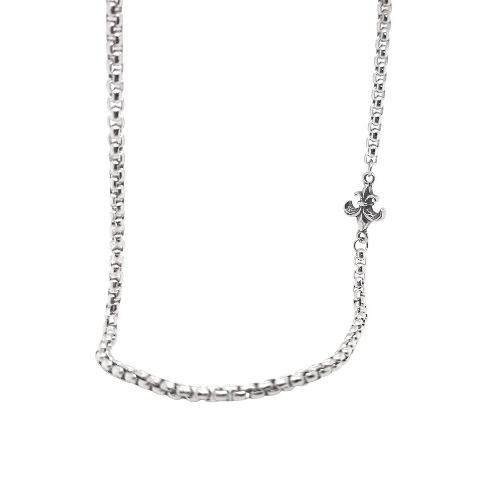 Stainless Steel Fleur de Lis Chain Necklace