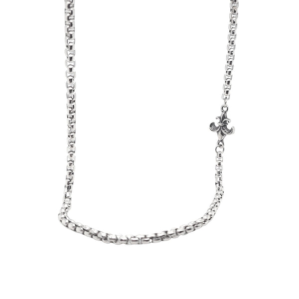 Stainless Steel Fleur de Lis Chain Necklace