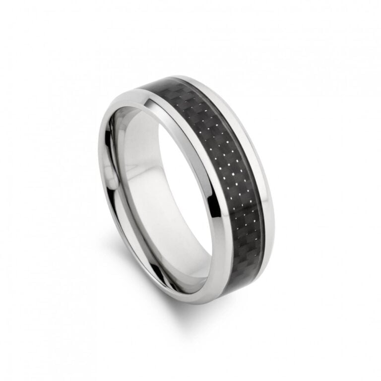 Stainless Steel and Carbon Fibre Ring