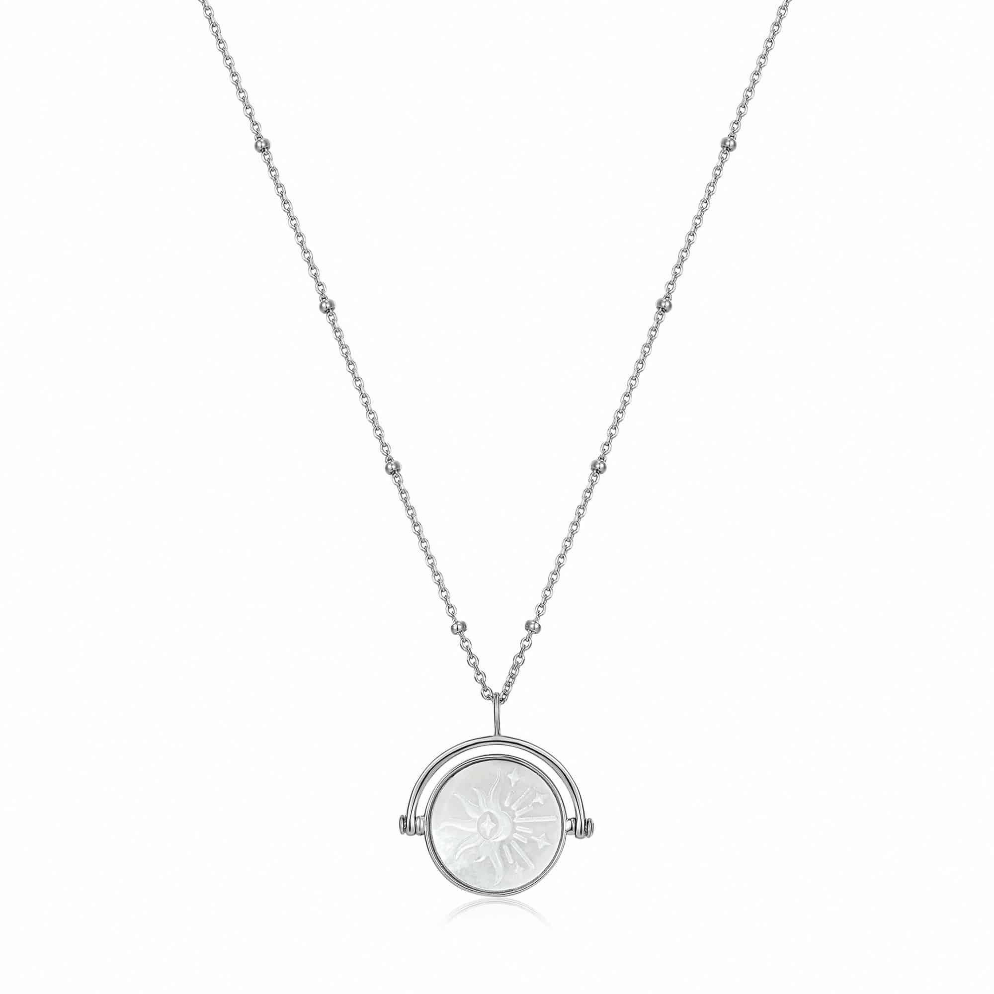 Sunbeam Emblem Silver Necklace