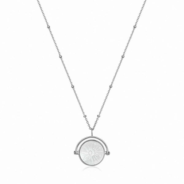 Sunbeam Emblem Silver Necklace