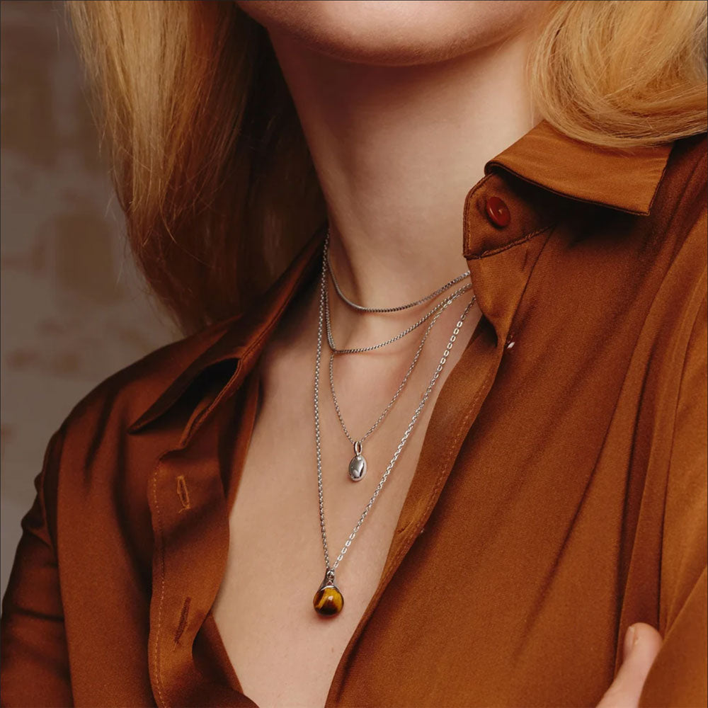 Silver Box Chain Necklace