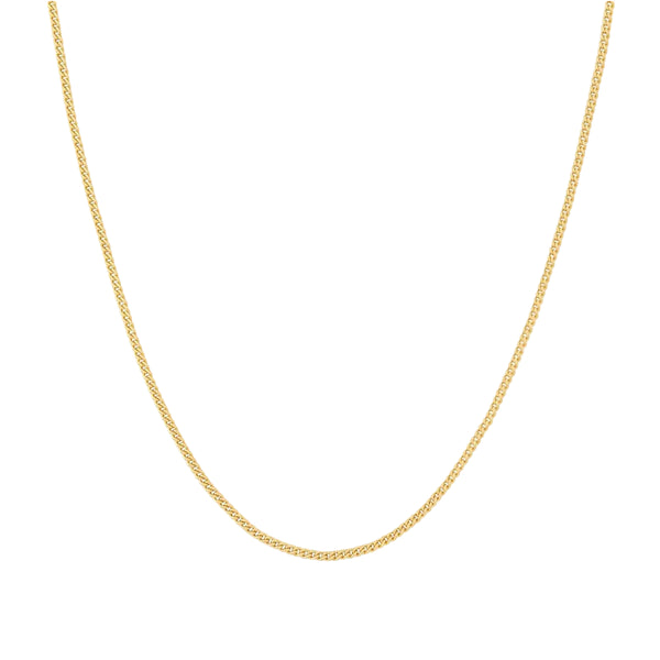 Gold Slim Curb Link Chain Necklace