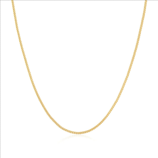 Gold Slim Curb Link Chain Necklace