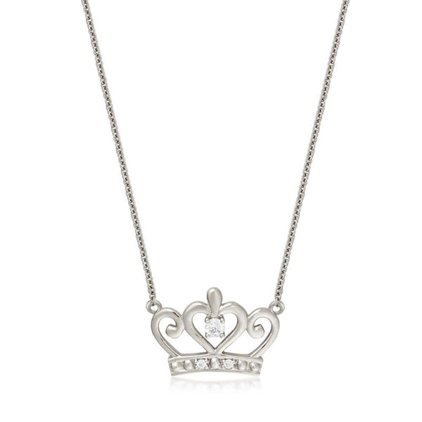 Precious Metal Princess Crown Necklace