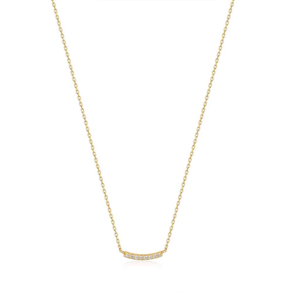 14kt Gold Magma Curve Diamond Necklace