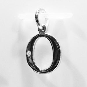 A to Z Initial Silver Pendant with Diamond