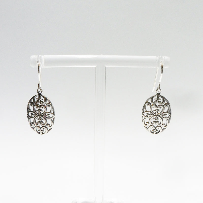 Enigma Oxidised Silver Earrings