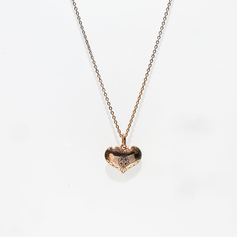 Rose Gold Plated Silver Heart Necklace