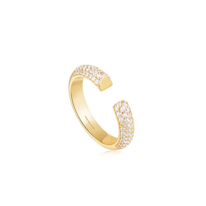 Gold Pave Adjustable Ring