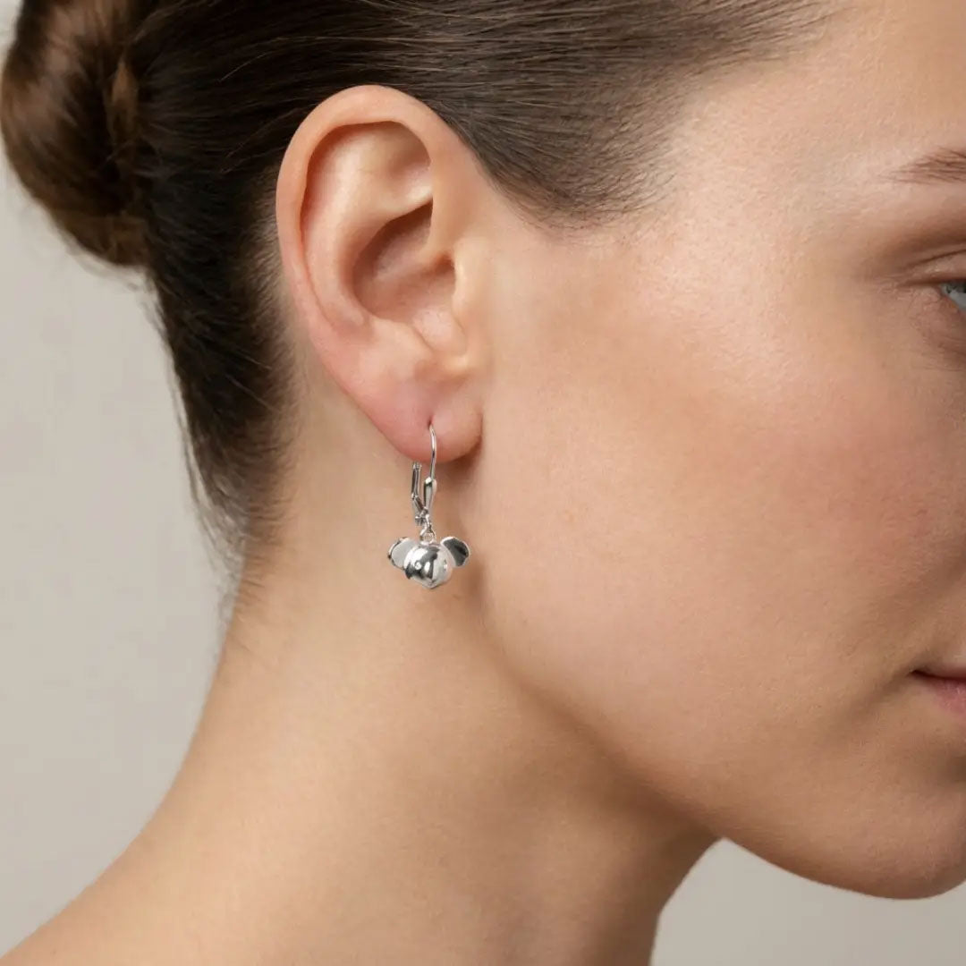 Sterling Silver Koala Drop Earrings