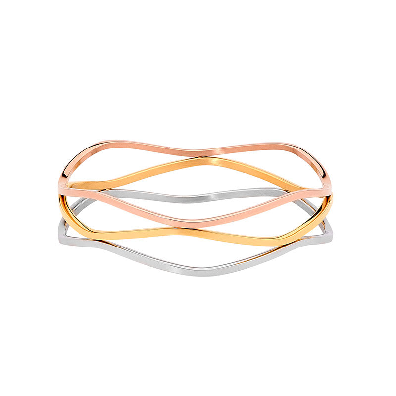 Stainless Steel 3 Coloured Bangle