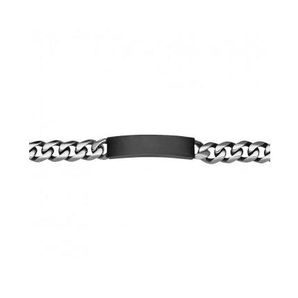 Black ID bar Stainless steel Bracelet