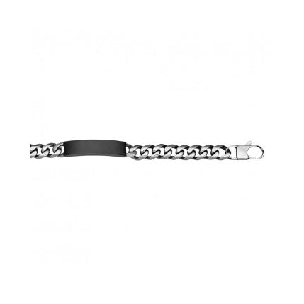 Black ID bar Stainless steel Bracelet