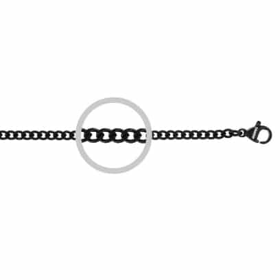 Stainless Steel 3mm curb black IP plated chain