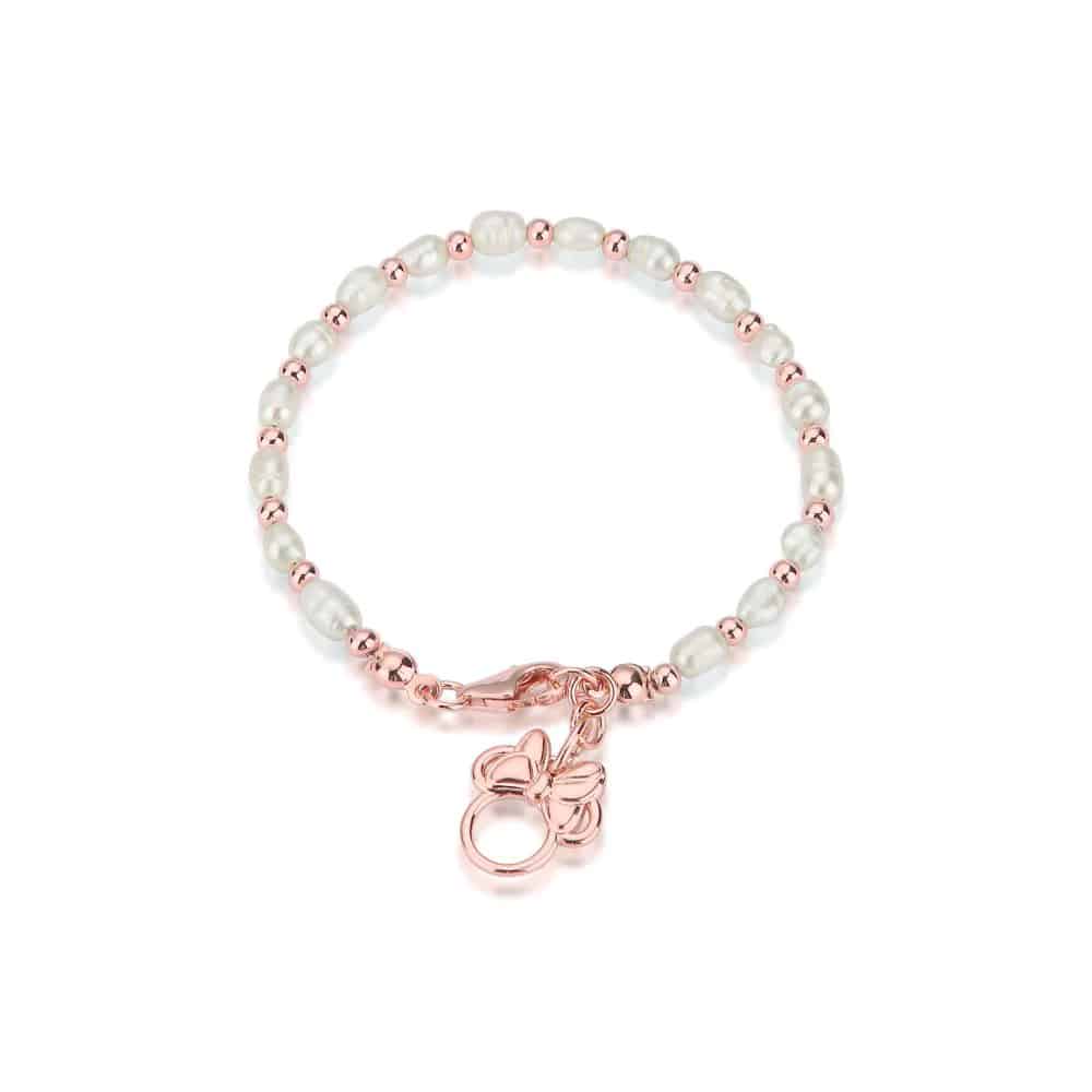 Precious Metal Minnie Mouse Pearl Bracelet