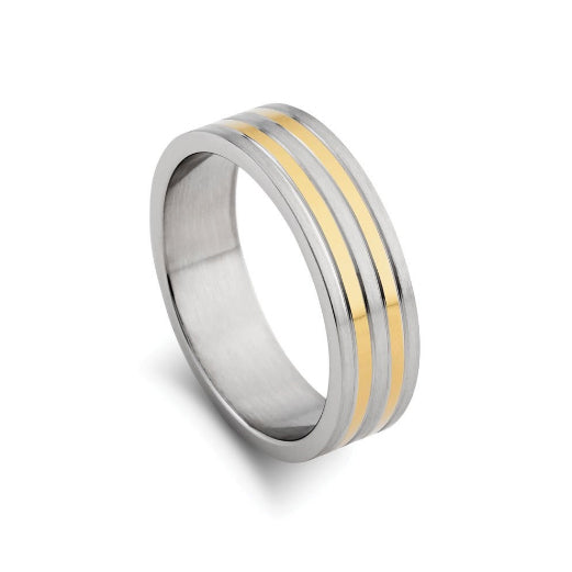 Two-Tone Stainless Steel Ring