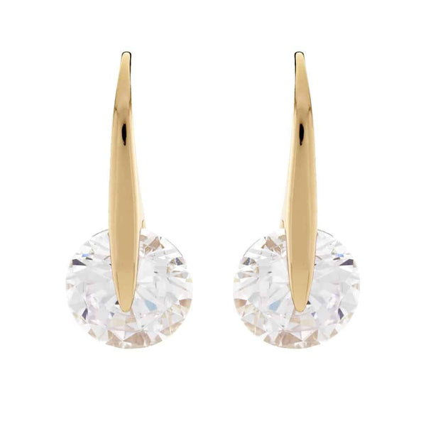 FLAOTING STONE EARRINGS YELLOW