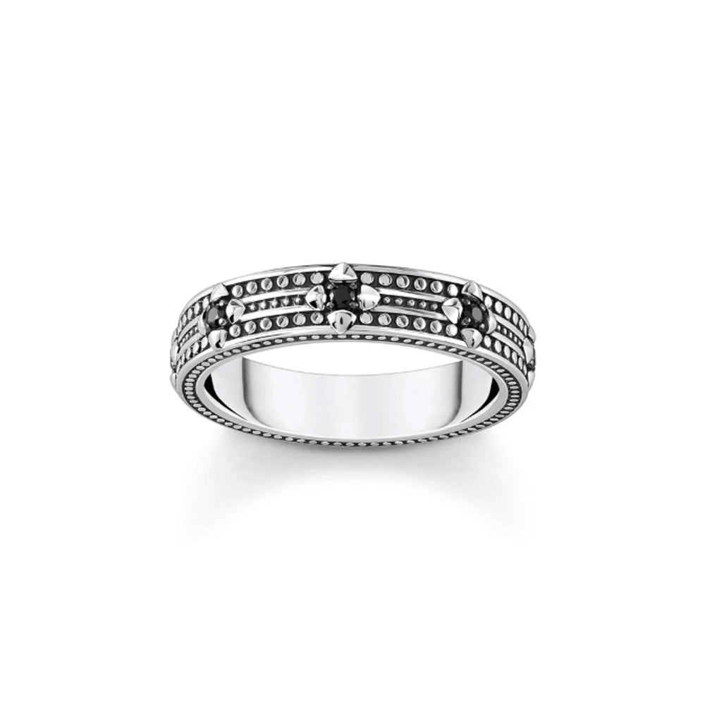 Rebel Black CZ Ring