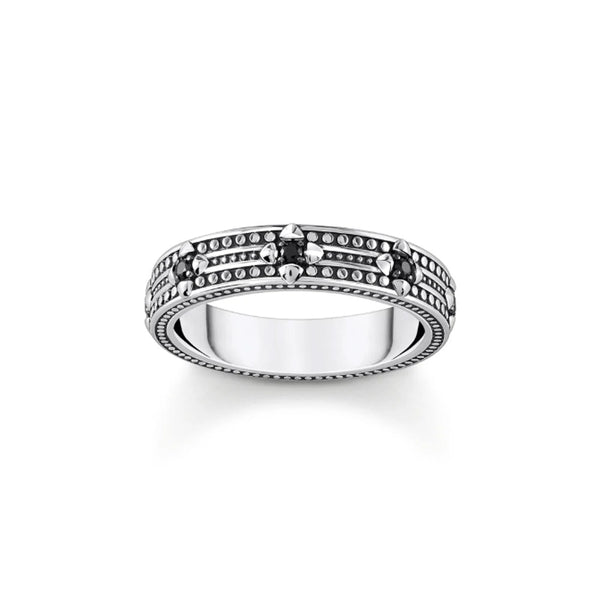 Rebel Black CZ Ring