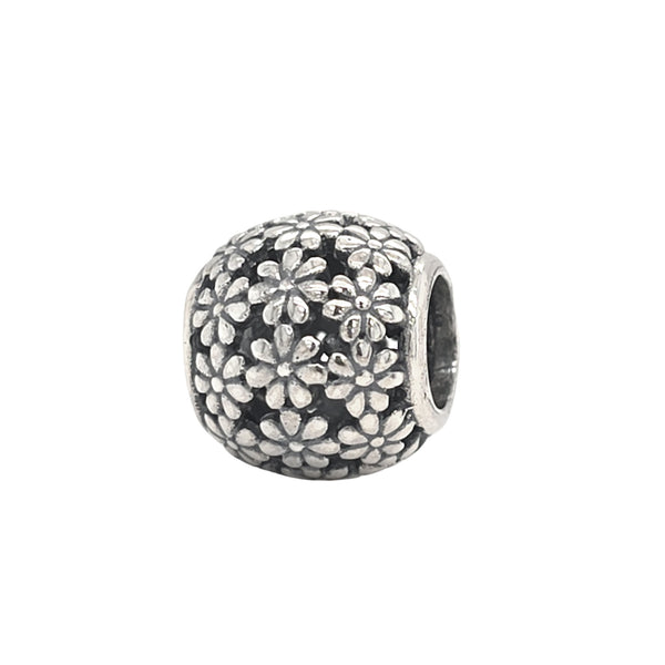 TT628 Silver Flower Spacer Charm